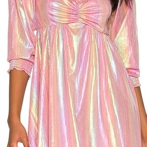 Show me your Mumu downtown mini dress in rainbow sunset